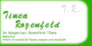 timea rozenfeld business card